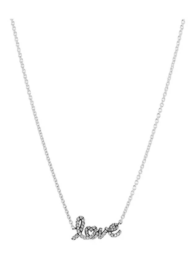 Sparkling Handwritten Love Collier Necklace Silver - PANDORA - BALAAN 4