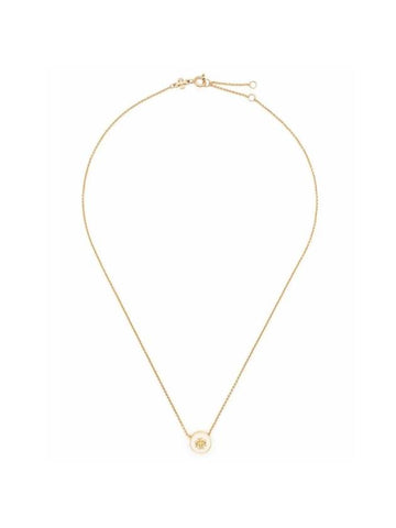 Kira Enamel Pendant Necklace Gold - TORY BURCH - BALAAN 1