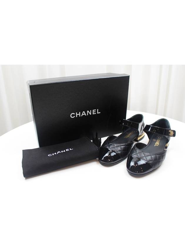 CC logo ballerina Mary Jane quilting flat shoes black 35 5 G38441 - CHANEL - BALAAN 2