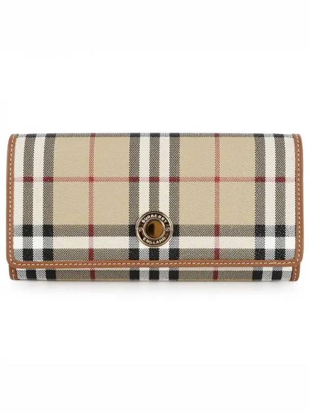 Vintage Check Flap Long Wallet Beige - BURBERRY - BALAAN 2