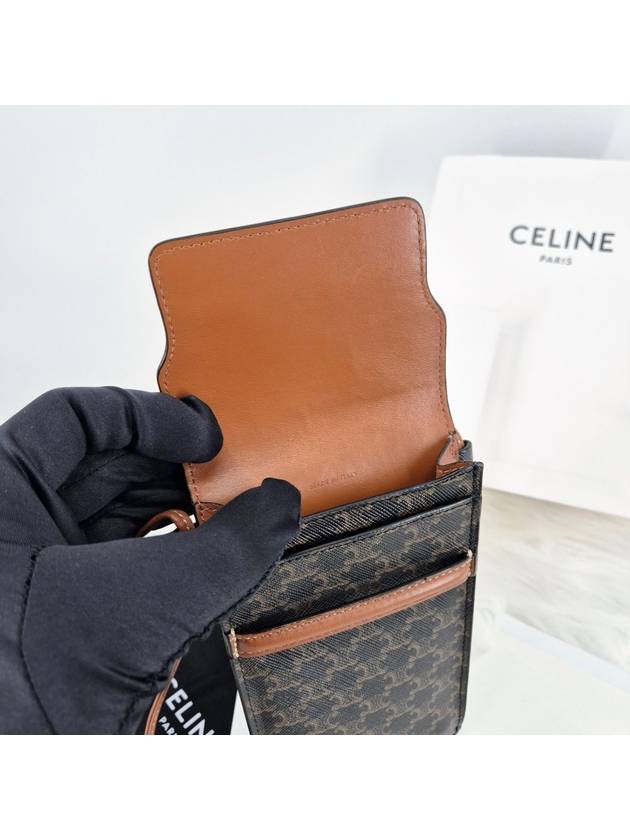 Triomphe flap phone holder cross bag - CELINE - BALAAN 8