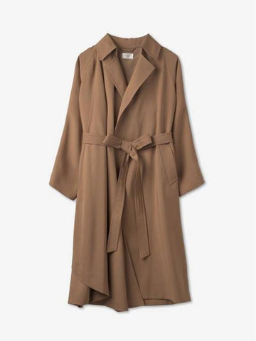 Wool Mohair Single Coat Camel - THE ROW - BALAAN 1