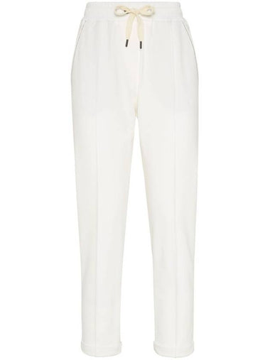 Brunello Cucinelli Trousers White - BRUNELLO CUCINELLI - BALAAN 1