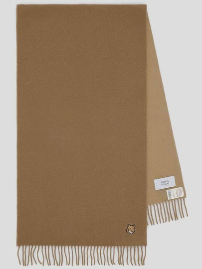 Bold Fox Head Double Face Scarf Beige - MAISON KITSUNE - BALAAN 2