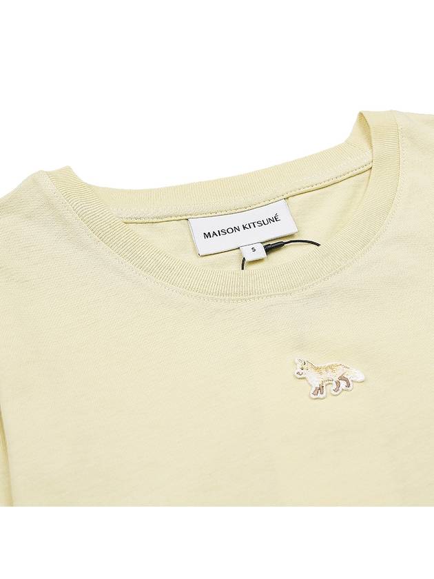 Baby Fox Patch Baby Short Sleeve T-Shirt Chalk Yellow - MAISON KITSUNE - BALAAN 5