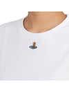 Embroided ORB Peru Short Sleeve T-Shirt White - VIVIENNE WESTWOOD - BALAAN 9