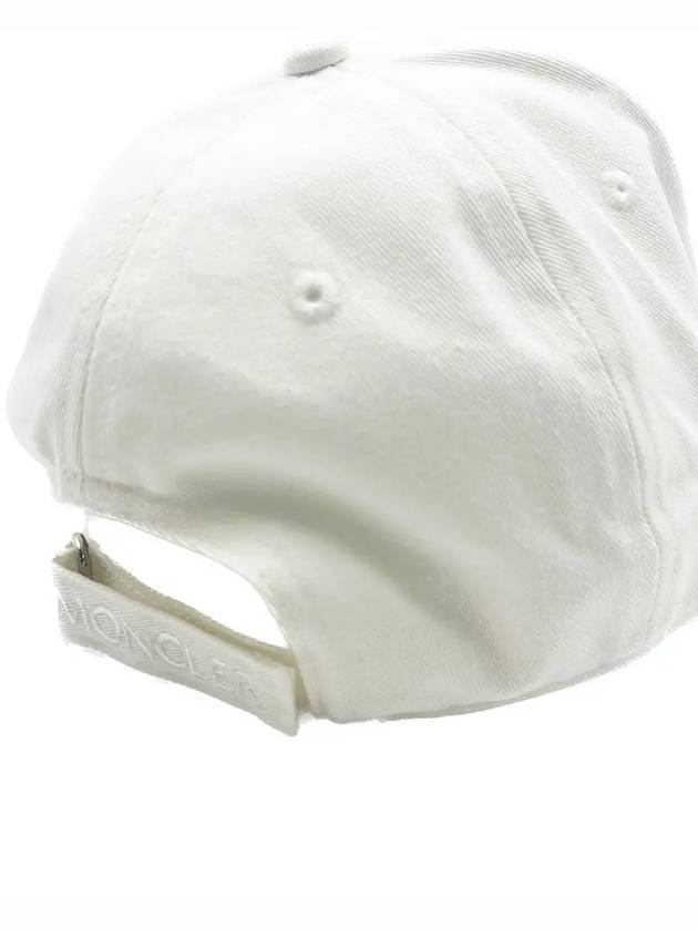 Embroidered Logo Ball Cap White - MONCLER - BALAAN 4