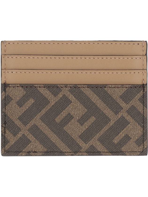 FF Logo Card Wallet Brown - FENDI - BALAAN 4