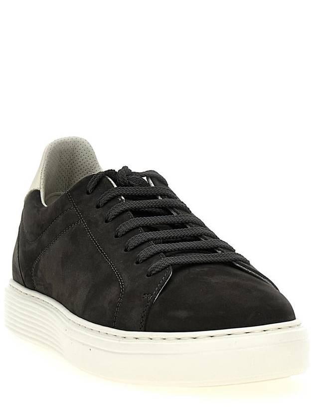 Suede Low Top Sneakers Grey - BRUNELLO CUCINELLI - BALAAN 3