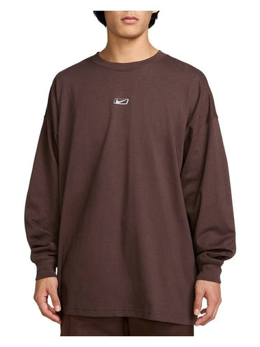 Sportswear Oversized Long Sleeve T-Shirt Brown - NIKE - BALAAN 1