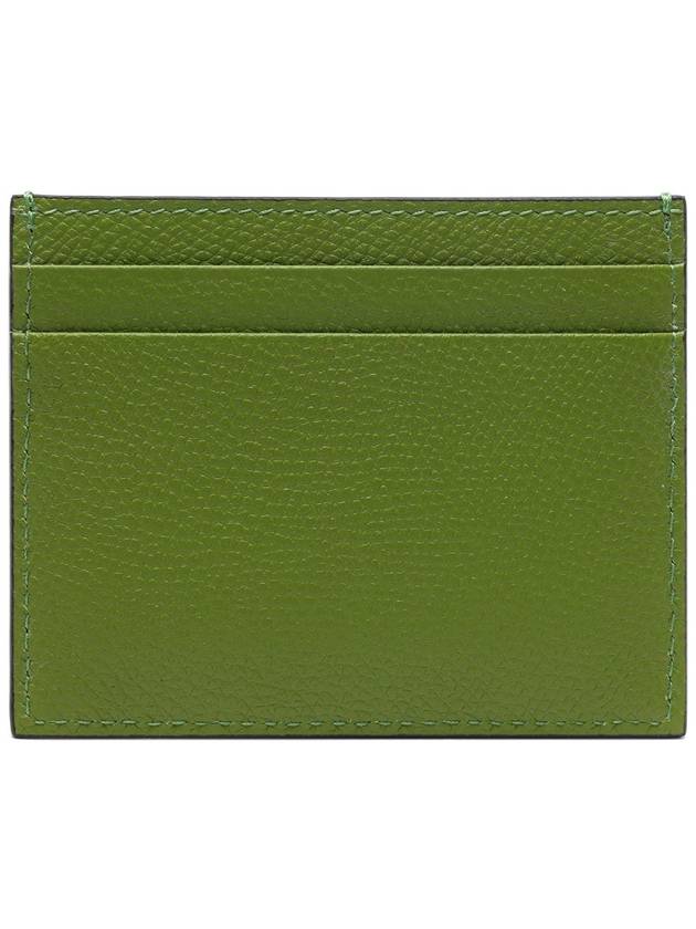 V Logo Signature Card Wallet Green - VALENTINO - BALAAN 5