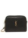 Gaby Quilted Lambskin Chain Cross Bag Black - SAINT LAURENT - BALAAN 2