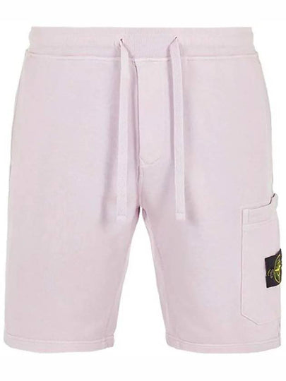 Wappen Patch  Fleece Bermuda Shorts Lavender - STONE ISLAND - BALAAN 2