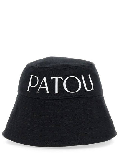 Logo Print Cotton Bucket Hat Black - PATOU - BALAAN 2