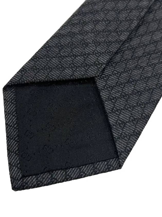 Interlocking G Silk Wool Tie Black - GUCCI - BALAAN 10