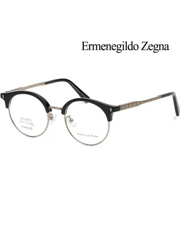 Zegna titanium glasses frame EZ5111D 055 retro gold semi horned - ERMENEGILDO ZEGNA - BALAAN 4