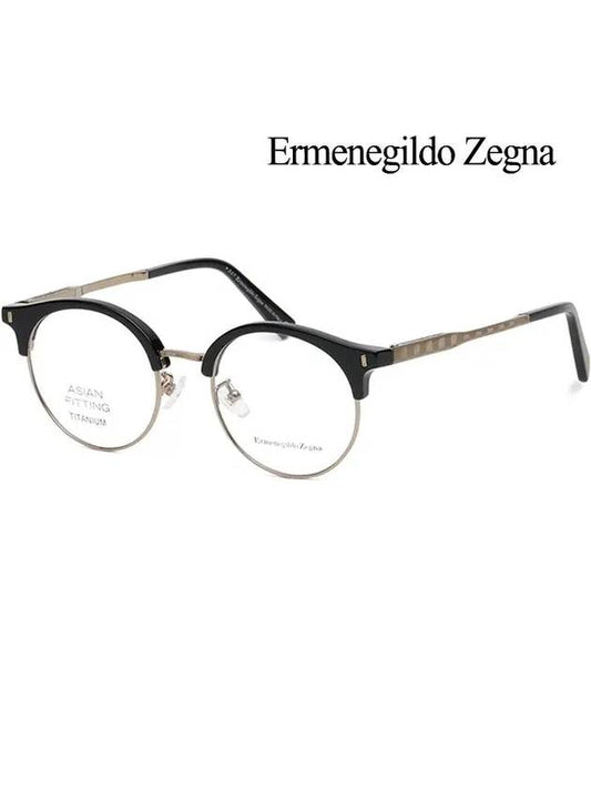 Zegna glasses frame EZ5111D 055 retro gold frame semihorned titanium - ERMENEGILDO ZEGNA - BALAAN 1