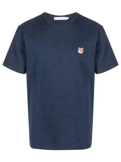 Fox Head Patch Classic Short Sleeve T-Shirt Navy Melange - MAISON KITSUNE - BALAAN 2