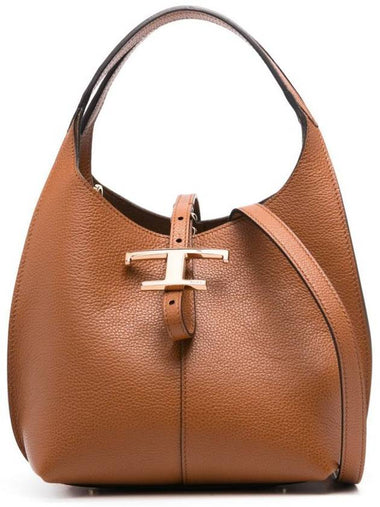 Tod'S Mini T Timeless Grained Leather Shoulder Bags - TOD'S - BALAAN 1