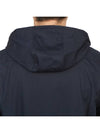 Gabardine PD Metropolis Logo Badge Button Hoodie Navy - CP COMPANY - BALAAN 10