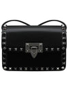 Rockstud Smooth Leather Small Shoulder Bag Black - VALENTINO - BALAAN 2