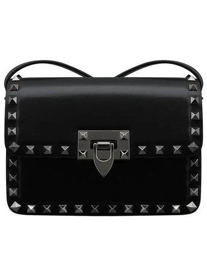 Women's Small Rockstud Shoulder Bag Black - VALENTINO - BALAAN 2