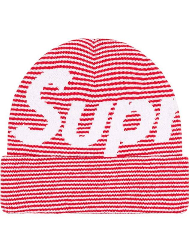 Big Logo Beanie Red Stripe - SUPREME - BALAAN 1