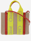 Woody Logo Small Tote Bag Yellow - CHLOE - BALAAN 1