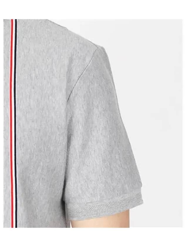 RWB Stripe Polo Shirt Grey - THOM BROWNE - BALAAN 5