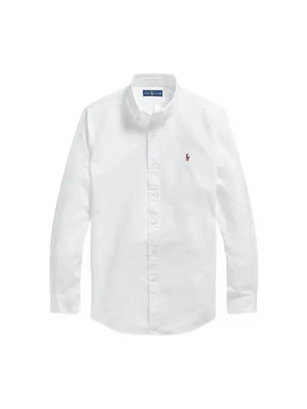 Embroidery Pony Oxford Long Sleeve Shirt White - POLO RALPH LAUREN - BALAAN 2