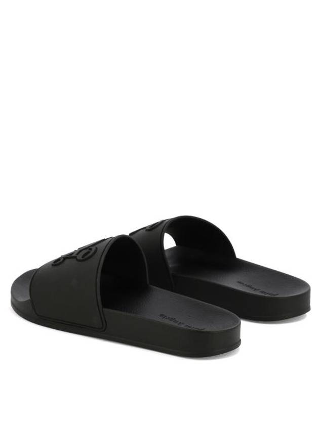 Logo Slippers Black - PALM ANGELS - BALAAN 5