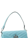 Kira Chevron Flap Small Shoulder Bag Blue - TORY BURCH - BALAAN 8