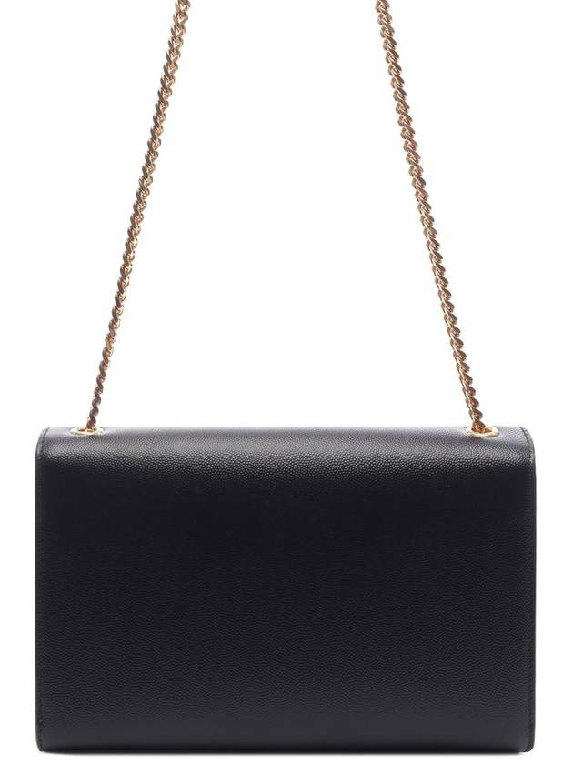 Monogram Kate Chain Gold Hardware Medium Cross Bag Black - SAINT LAURENT - BALAAN 5