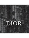 Oblique Jacquard Grain Leather Card Wallet Black - DIOR - BALAAN 6