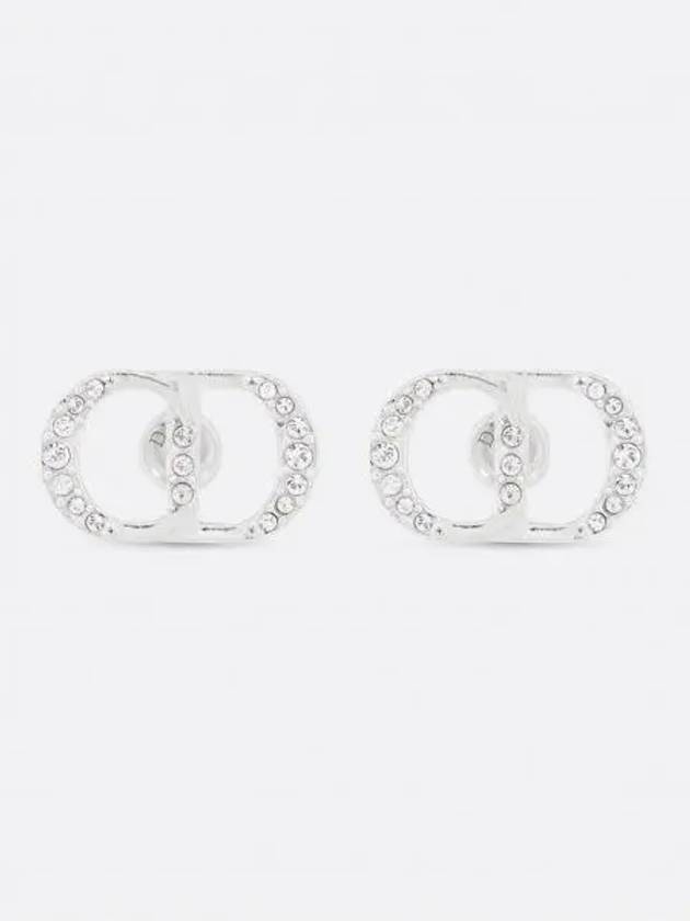 CD Icon Logo Earrings Silver - DIOR - BALAAN 2