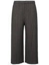 Women's Pleats Wide Pants Grey - ISSEY MIYAKE - BALAAN 2