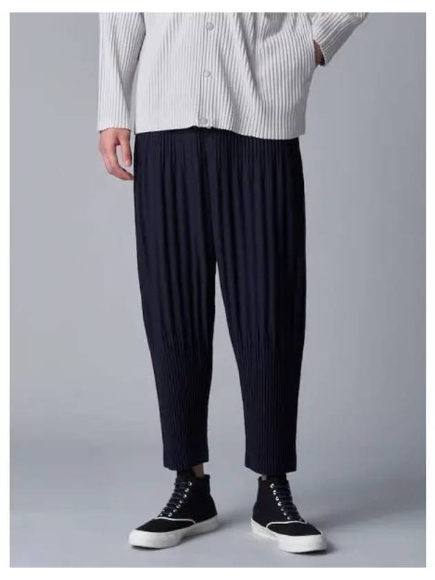 Basic long pleated pants navy domestic product GM0023122642067 - ISSEY MIYAKE - BALAAN 1