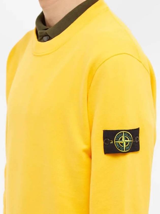 Wappen Patch Crew Neck Sweatshirt Yellow - STONE ISLAND - BALAAN 4