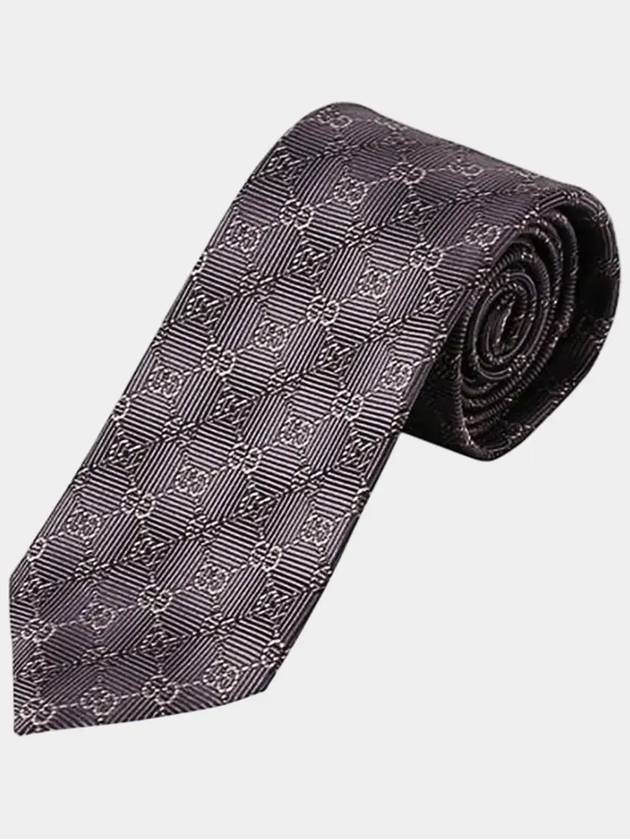 GG Pattern Slim Silk Tie Purple - GUCCI - BALAAN 6