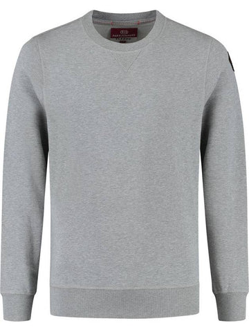 Caleb Basic Logo Patch Sweatshirt Gray - PARAJUMPERS - BALAAN.