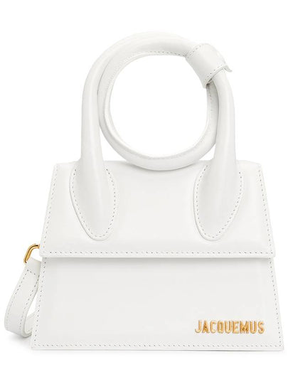 Le Chiquito Noeud Coiled Leather Tote Bag White - JACQUEMUS - BALAAN 2