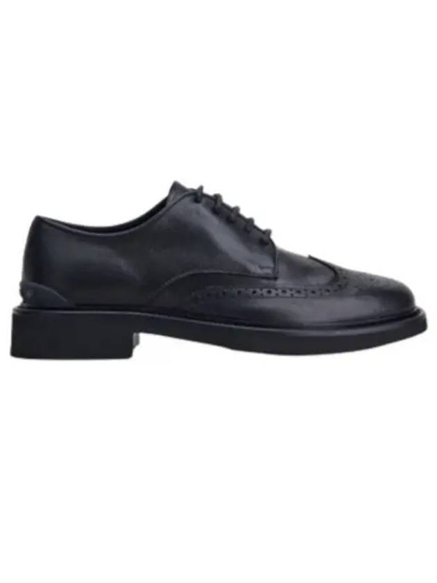 TODS Hammer Leather Lace Up Loafers Black XXM06H0EP60QGB - TOD'S - BALAAN 1