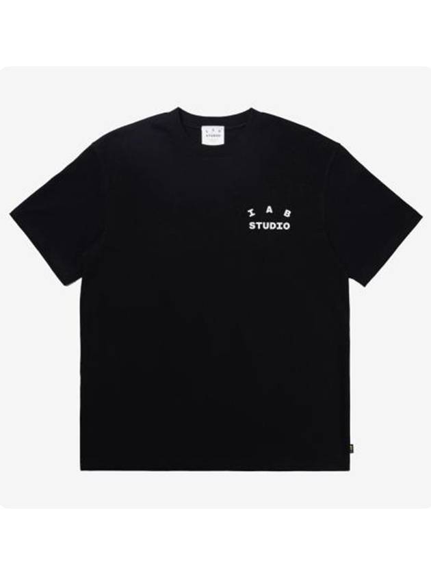 Logo Short Sleeve T Shirt Black - IAB STUDIO - BALAAN 3