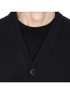 Wappen V Neck Cotton Knit Cardigan Navy - STONE ISLAND - BALAAN 8