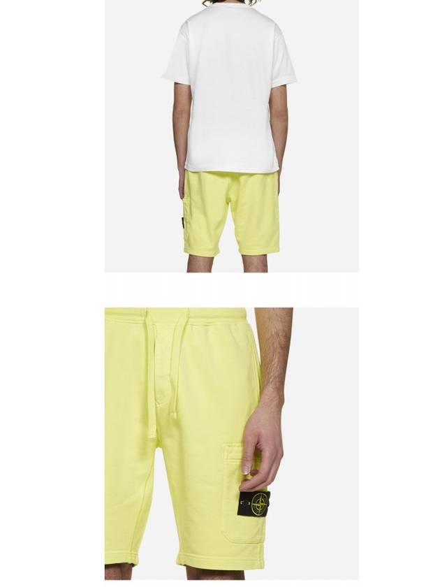 Men's Wappen Patch Bermuda Shorts Melon Lime - STONE ISLAND - BALAAN 6