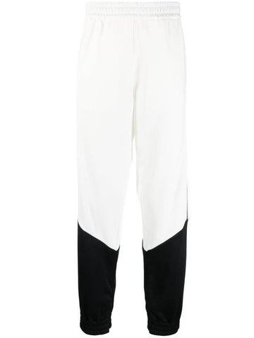 Color Block Logo Side JoGGer Track Pants Black White - FENDI - BALAAN 1