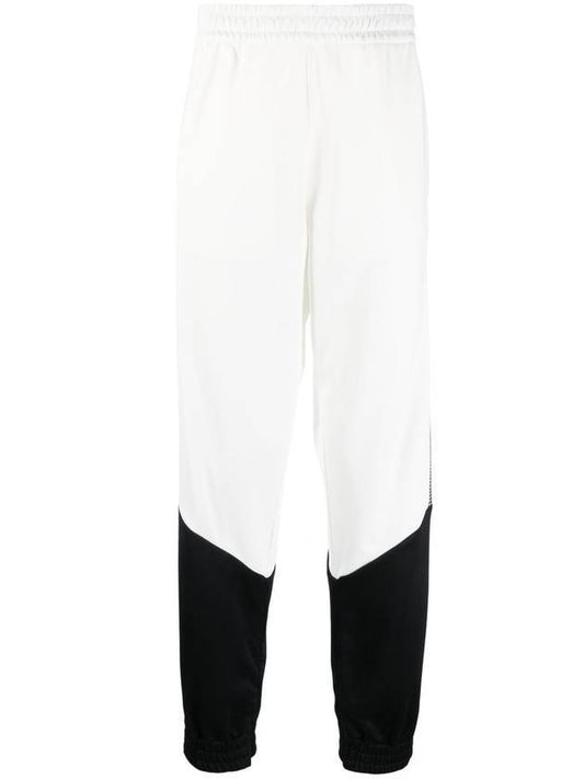 color block logo side jogger pants black white - FENDI - BALAAN 1