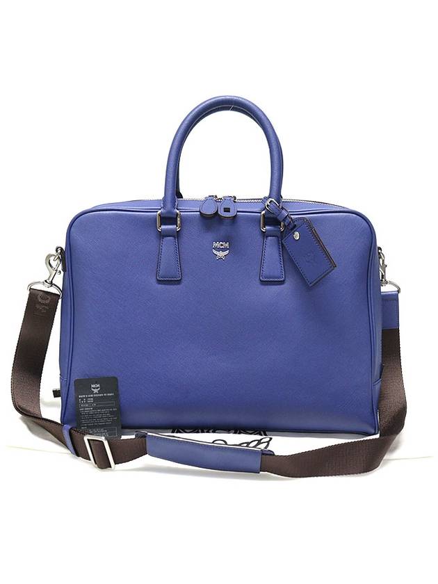 MMF 3SLS15 LU001 Blue Saffiano Silver Logo Briefcase 2WAY - ETC - BALAAN 2