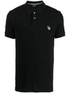 Zebra Logo Patch Polo Shirt Black - PAUL SMITH - BALAAN 1