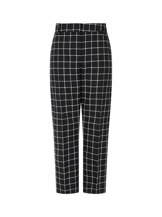 Checked wool tapered pants black - MARNI - BALAAN 1